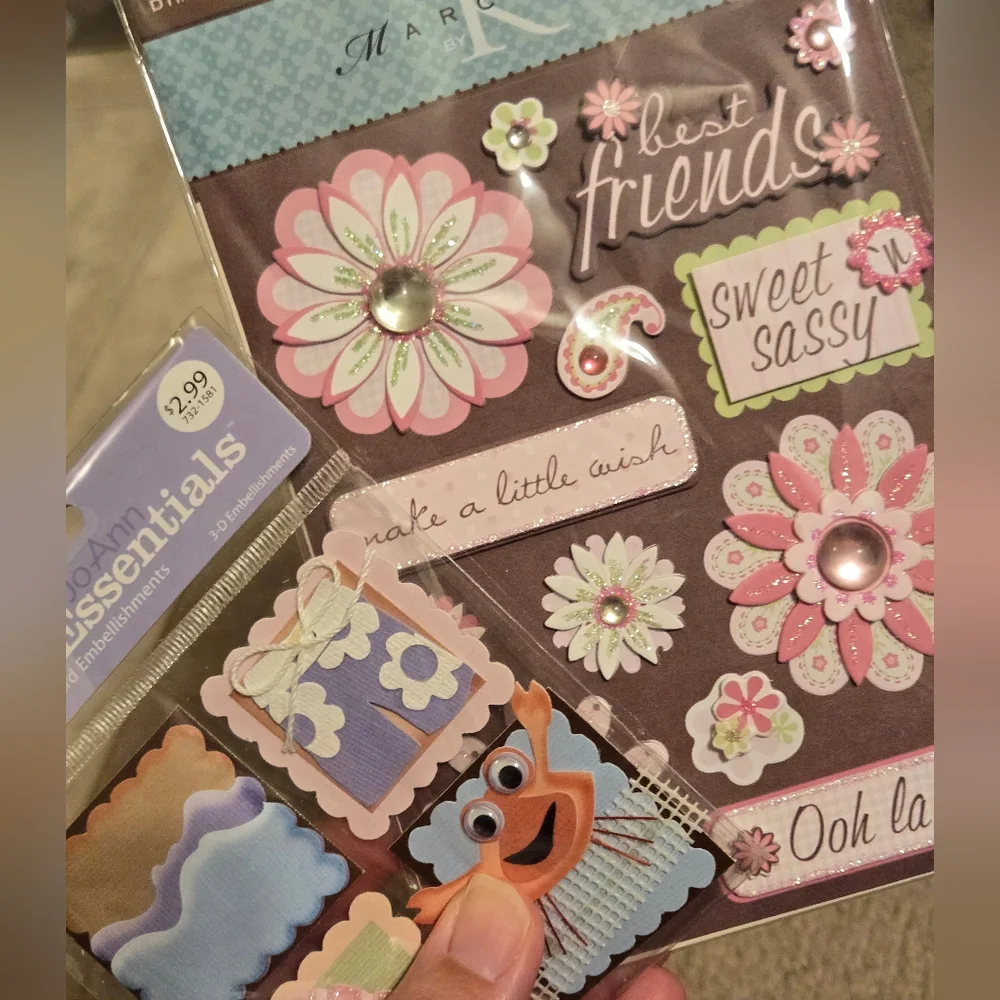 Scrapbook Embellishments Bundle Paper Crafts Stickers